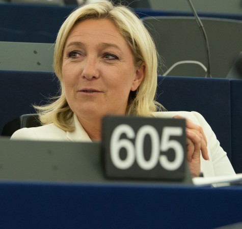 President of the National Front, Marine Le Pen addressing the European Parliament in 2004